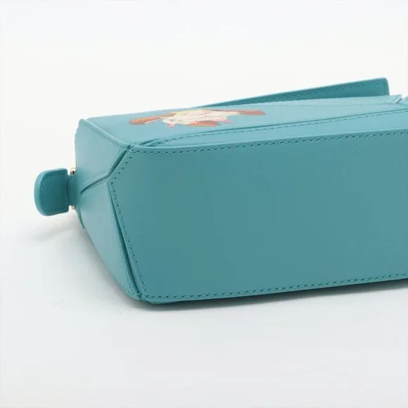 Loewe x Studio Ghibli Mini Puzzle Bag Leather 2 Way Handbag Blue - Picture 4 of 12